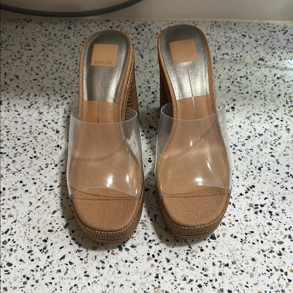 Dolce vita Clear Strap Platform Heels - Picture 2 of 4